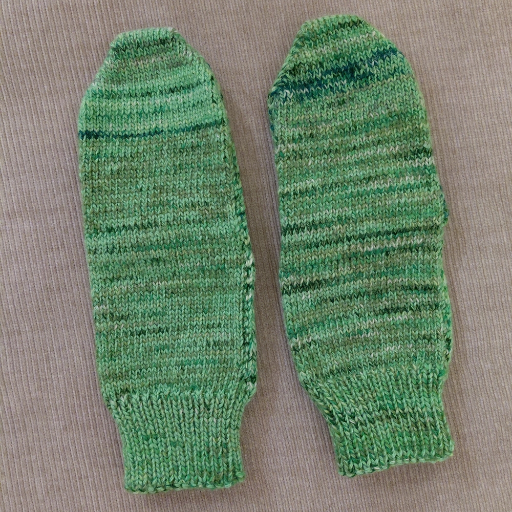 Green Handmade Knitted Socks